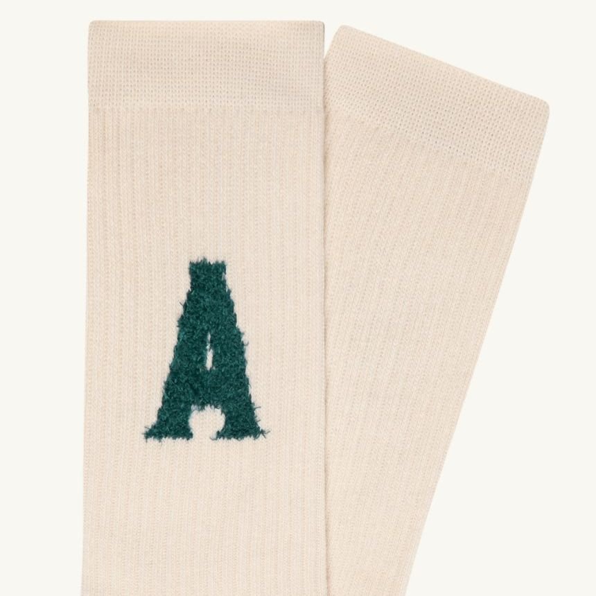 AUTRY SOCKS BIG A ALABASTER/TIMBER