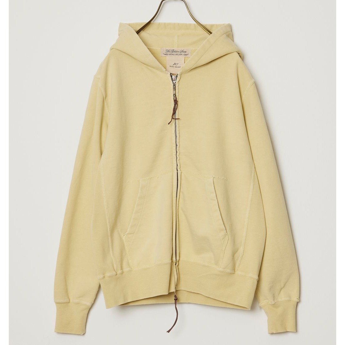 REMI RELIFE SP加工裏毛ZIPパーカ l.yellow