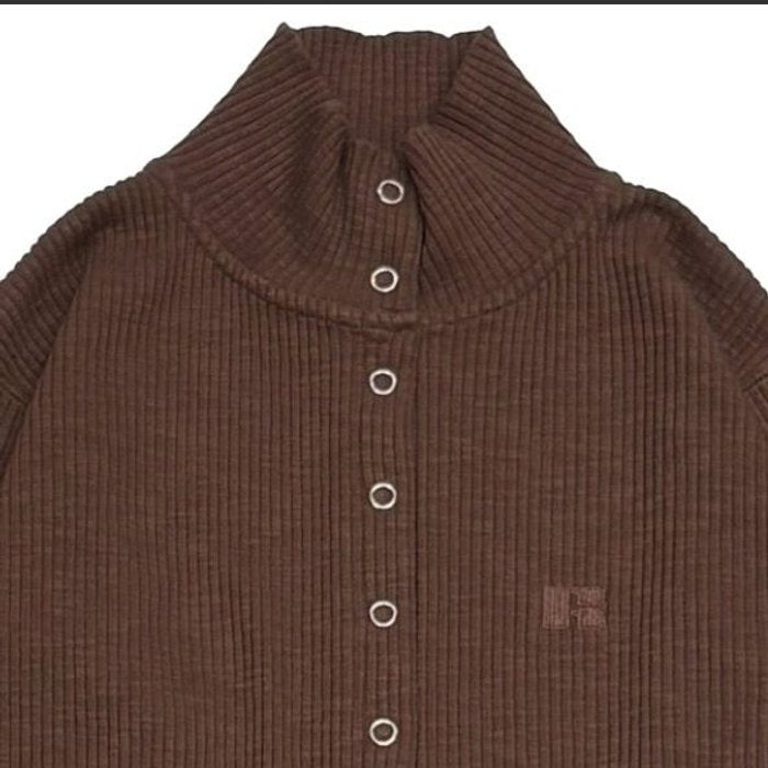 RUSSELL ATHLETIC Wmns Slub Rib 2Way Cardigan Brown