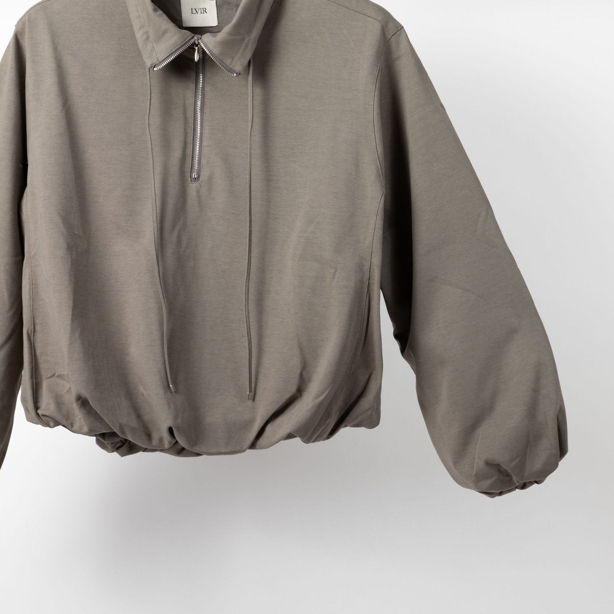 LVIR BALLOON ZIP-UP JERSEY BLOUSE LIGHT KHAKI
