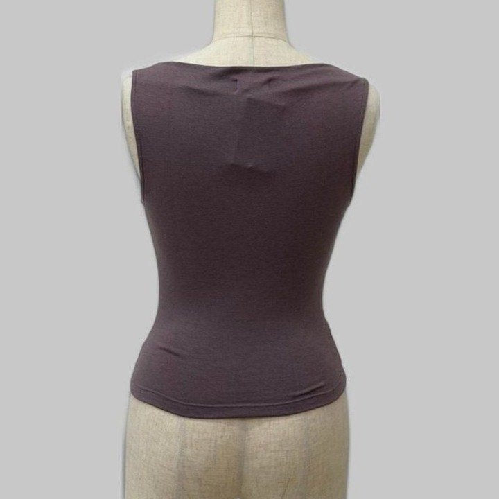 COOME SLEEVELESS TWISTED TOP ROSE GREY