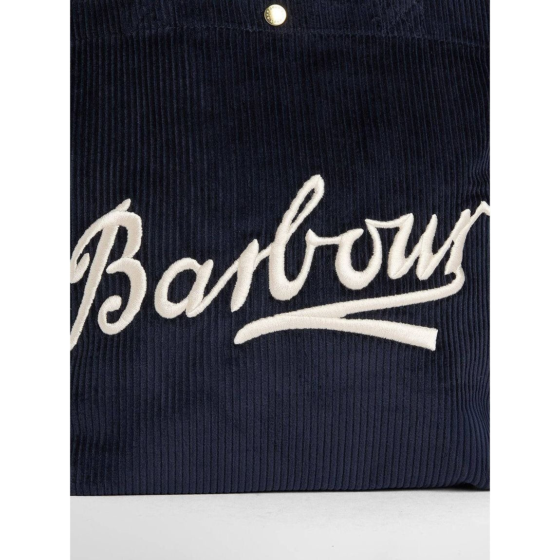 Barbour mini carrick cord tote bag navy
