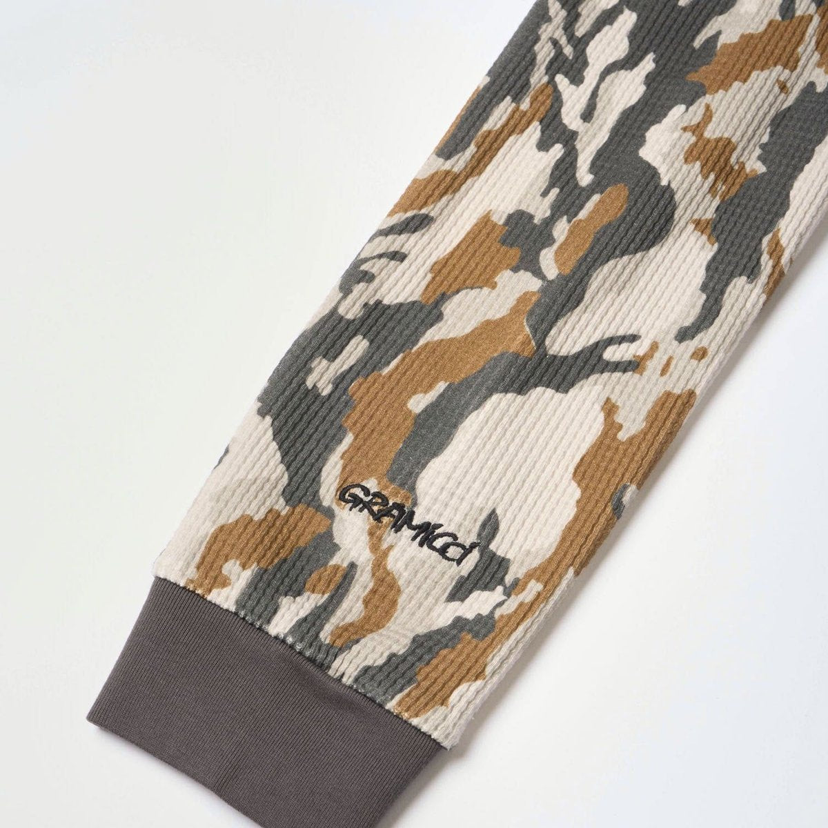 Gramicci WAFFLE CREW BARK CAMO