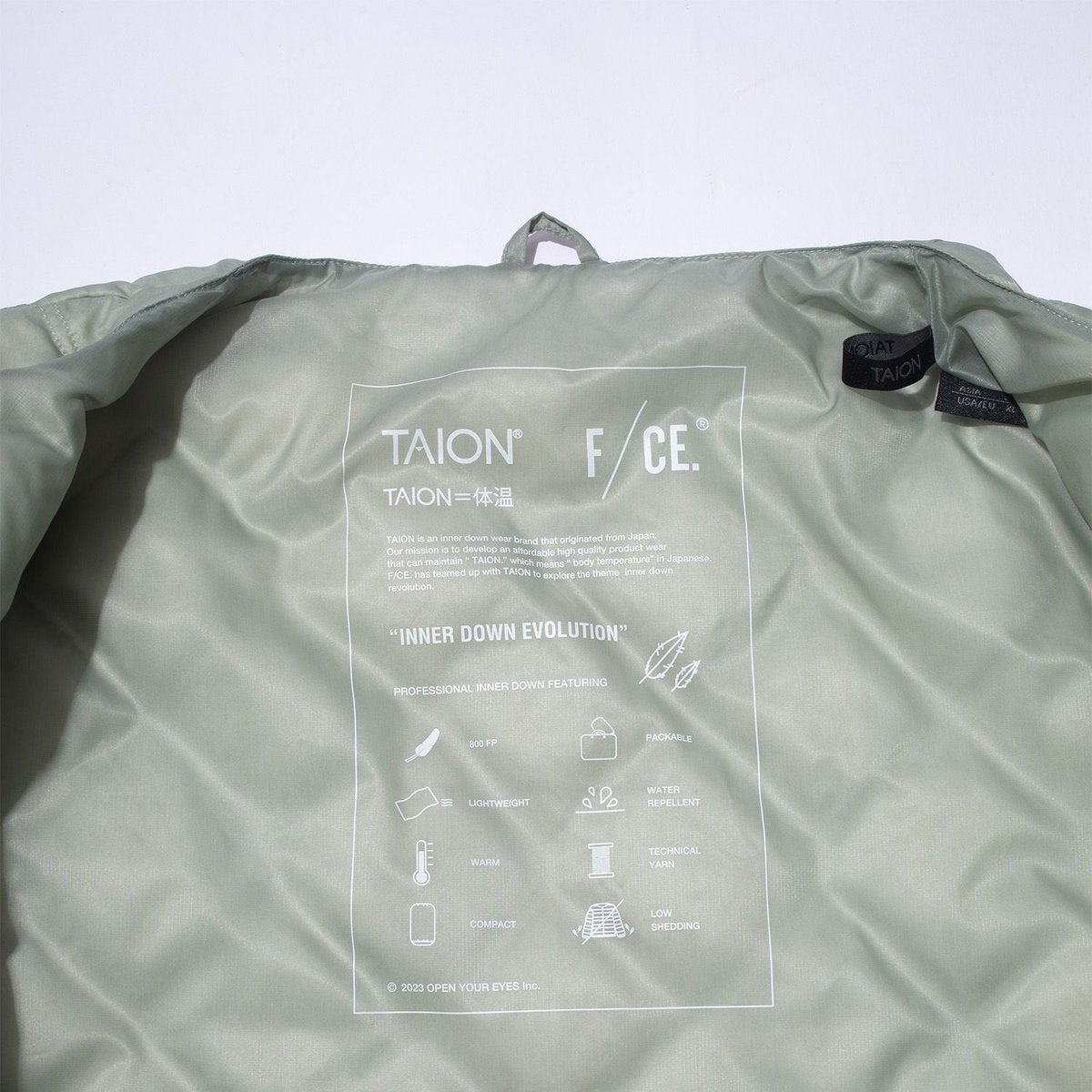 F/CE. TAION BY 2WAY PACKABLE INNER DOWN Green