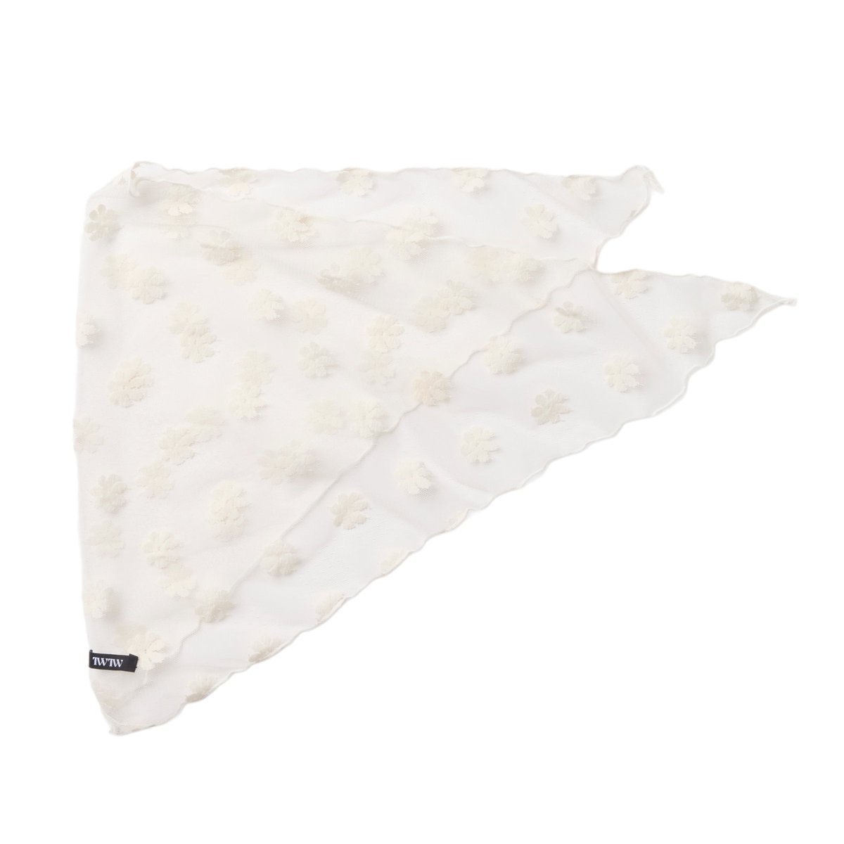 TW Tulle Flower Babushka IVORY