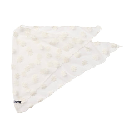 TW Tulle Flower Babushka IVORY