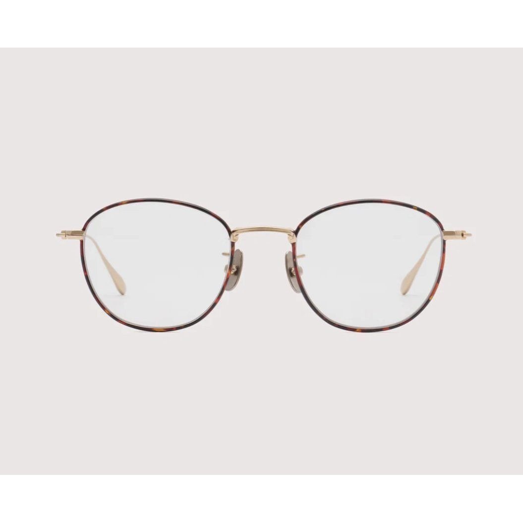 NOCHINO OPTICAL KOUGETSU #5 CHAMPAGNE GLD & AMBER x CLEAR/D.GRY