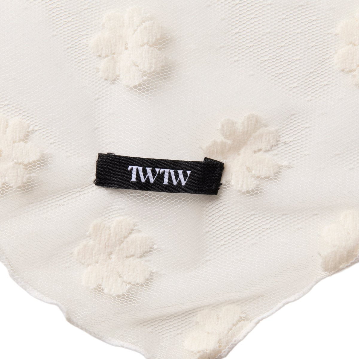 TW Tulle Flower Babushka IVORY