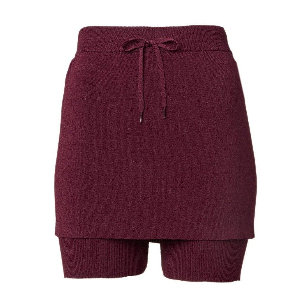 TW Knit skirt＆Short Leggings BURGUNDY