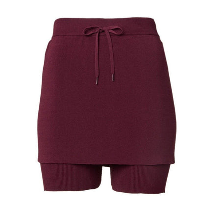 TW Knit skirt＆Short Leggings BURGUNDY