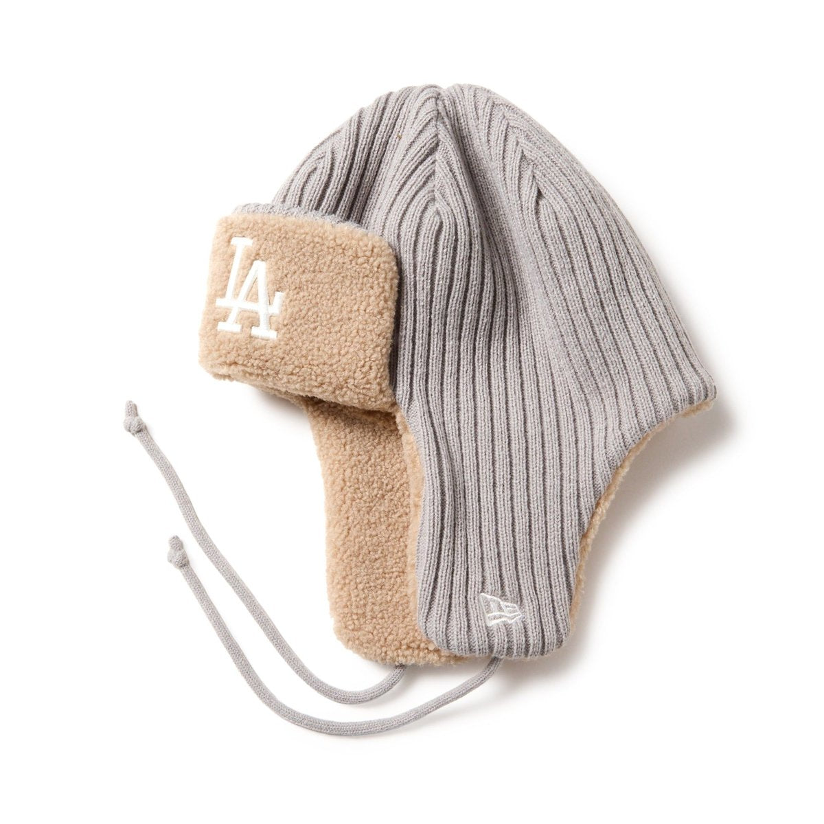 NEW ERA KNIT TRAPPER LOSDOD RIB KNIT GRY