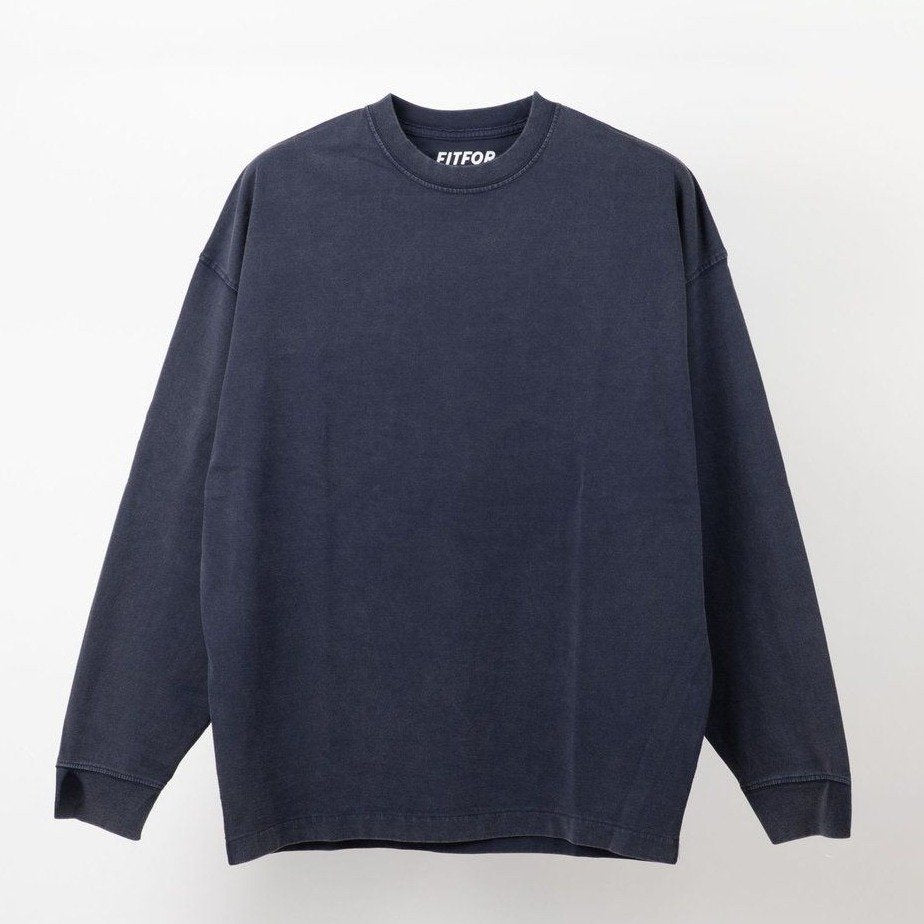 FIT FOR HEM SHAPE LONGSLEEVE TEE (EDDY JERSEY)(HLEX) FADENAVY