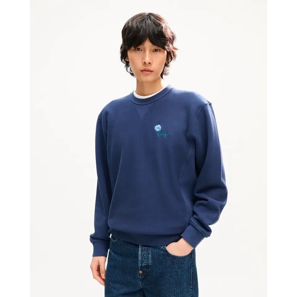 KENZO MENS TULIP CLASSIC SWEATSHIRT Blue Black