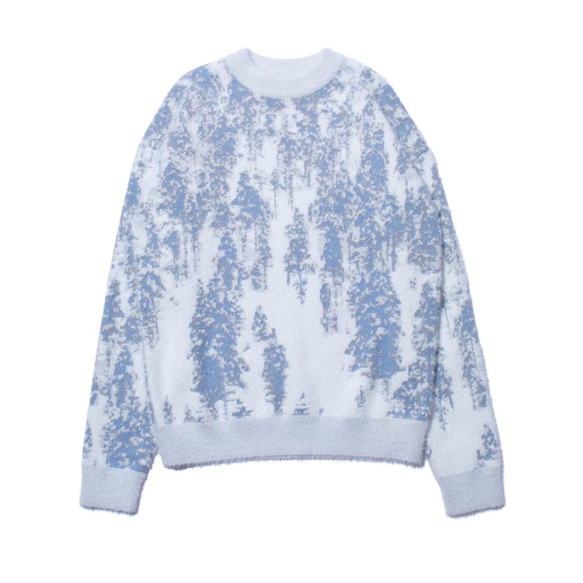 F/CE. FINNISH LANDSCAPE SOLOTEX KNIT - FOREST WHITE/BLUE