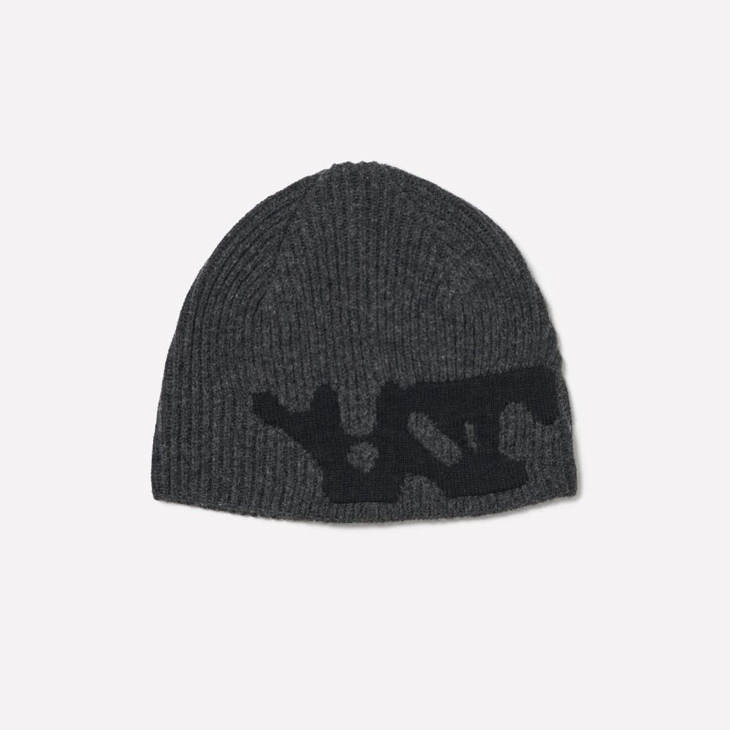 YDOT ASYM BEANIE / MERINO Charcoal