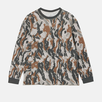 Gramicci WAFFLE CREW BARK CAMO