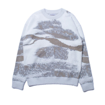 F/CE. FINNISH LANDSCAPE SOLOTEX KNIT - SNOW WHITE/GRAY