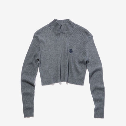 PARROTCANVAS PC Cropped Turtleneck GRAY