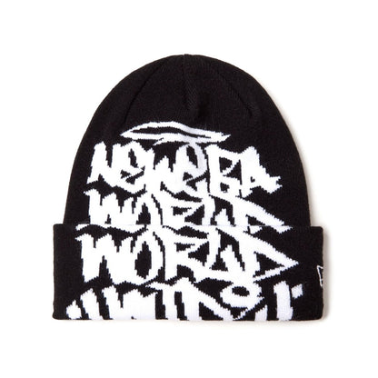 NEW ERA BASIC CUFF KNIT TAGGING LOGO BLK