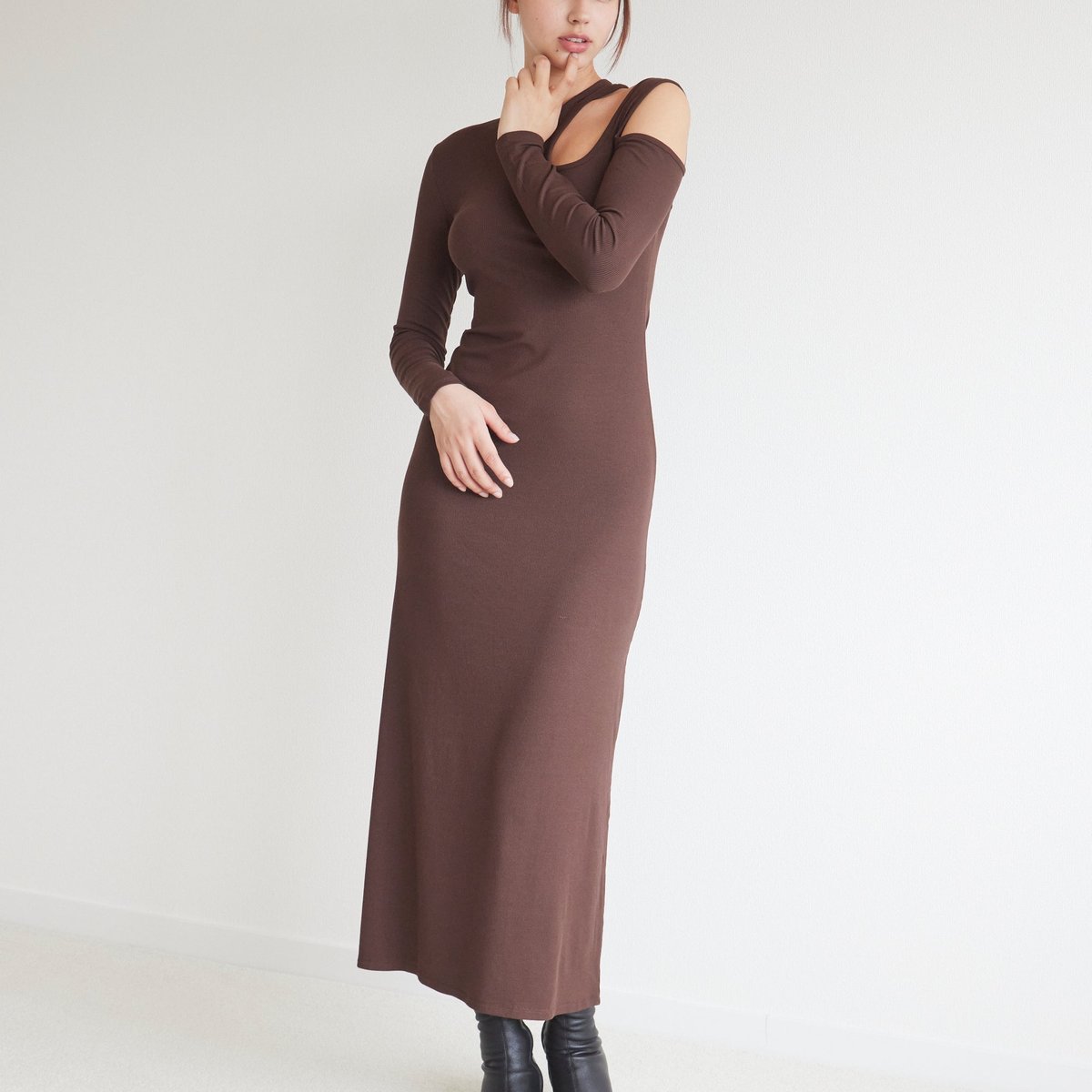 TW RIB ONE-PIECE BROWN