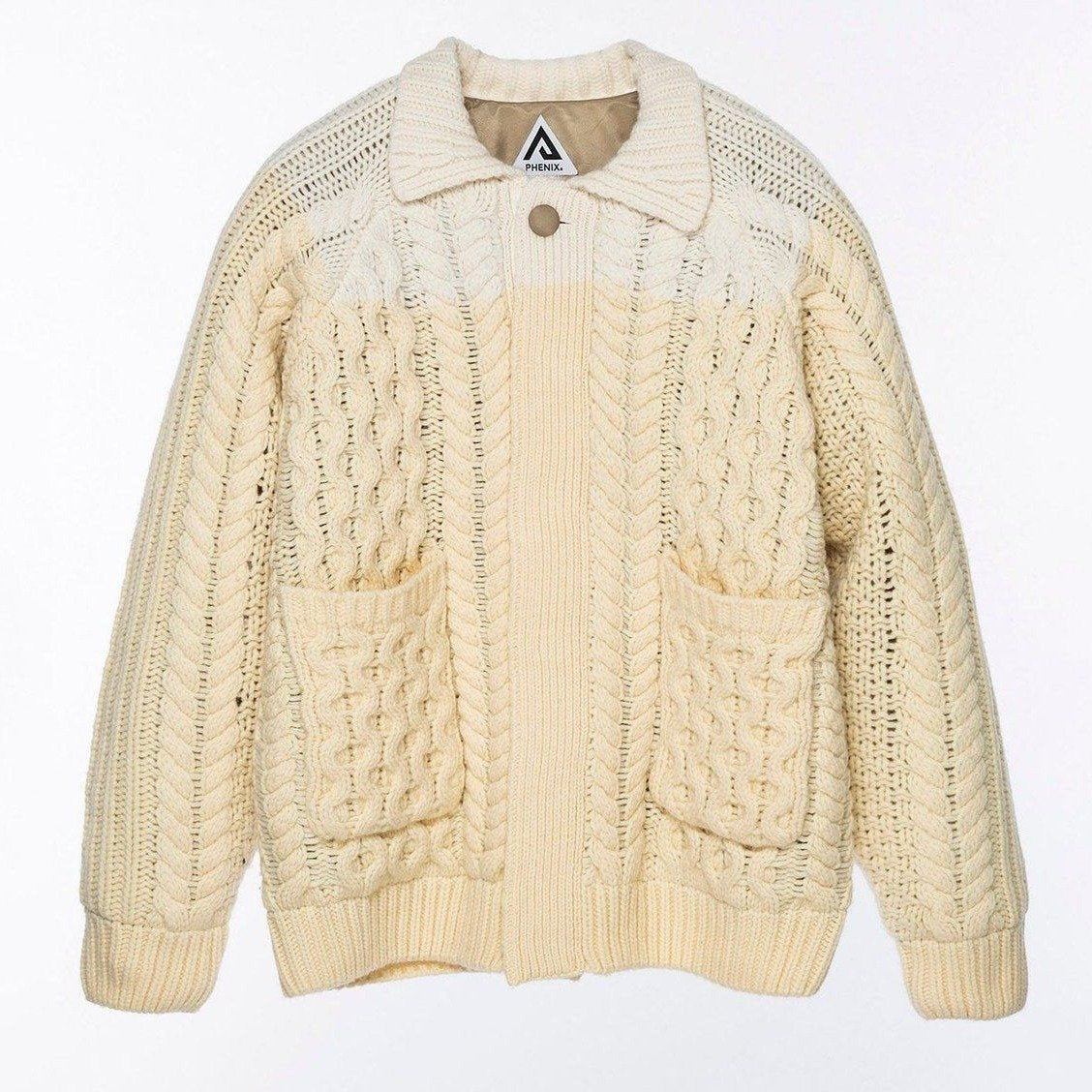 +phenix WINDSTOPPRE wool Knit cardigan white