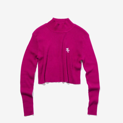 PARROTCANVAS PC Cropped Turtleneck PURPLE