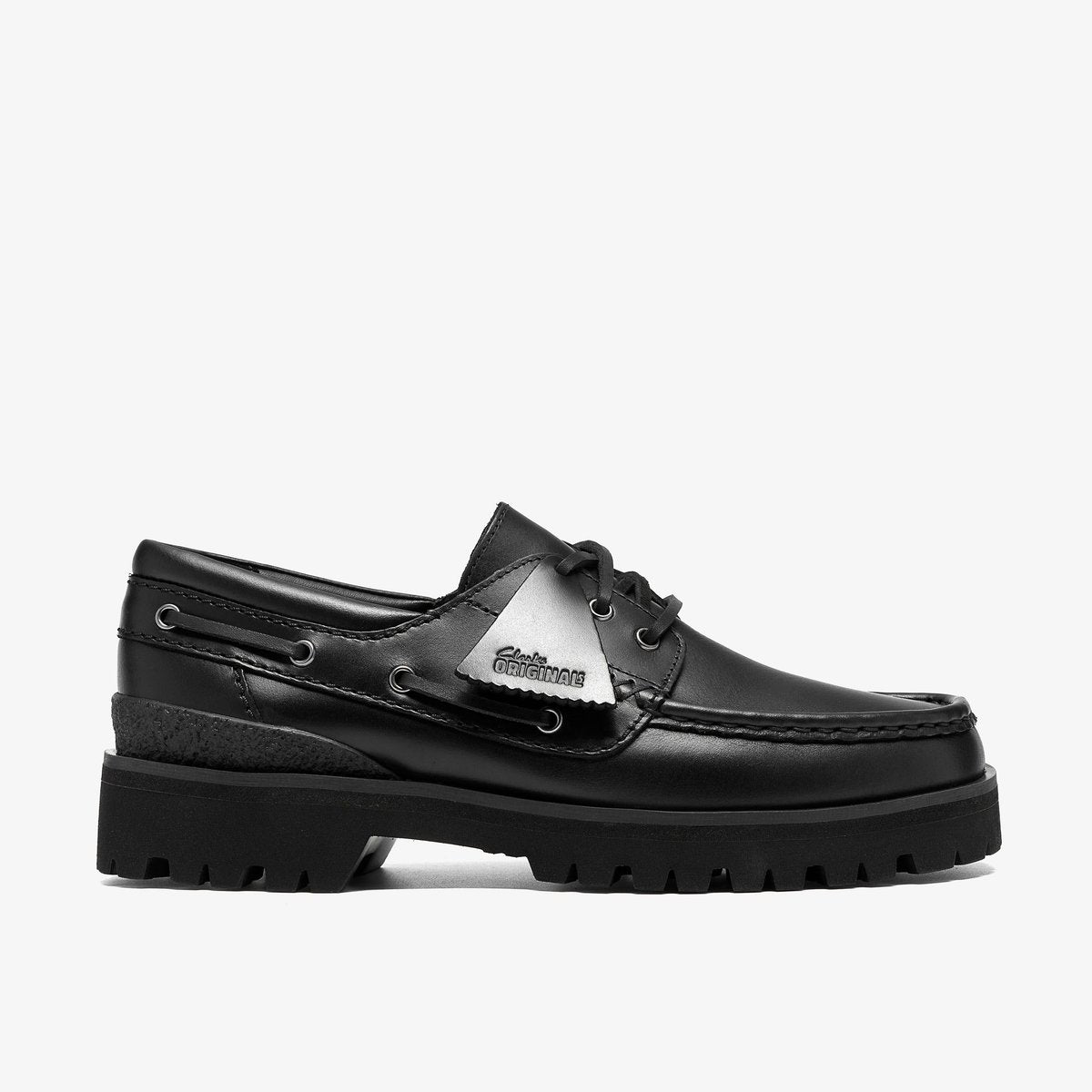 CLARKS Yukoner Boat Black Leather