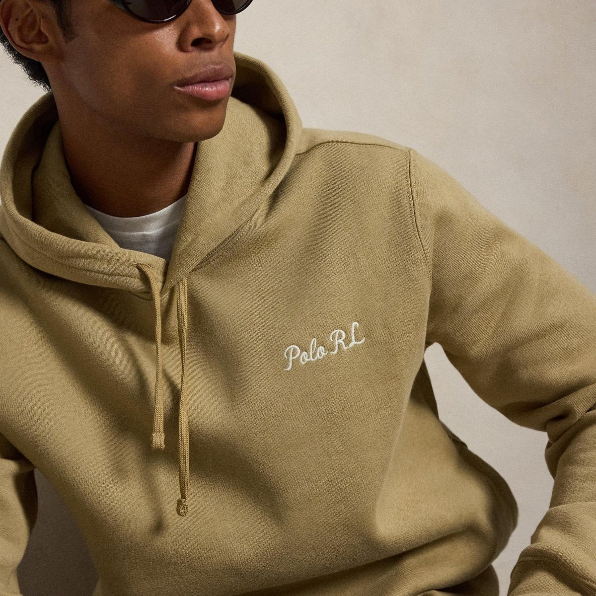 RALPH LAUREN POLO BEAR HOODIE RL KHAKI