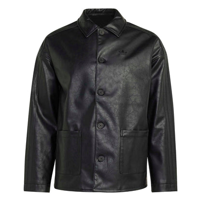 adidas originals PLEATHER COAT ﾌﾞﾗｯｸ