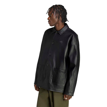adidas originals PLEATHER COAT ﾌﾞﾗｯｸ