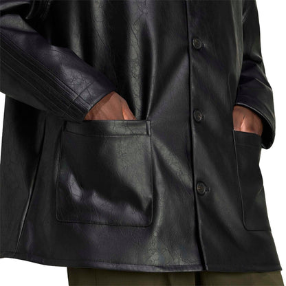 adidas originals PLEATHER COAT ﾌﾞﾗｯｸ