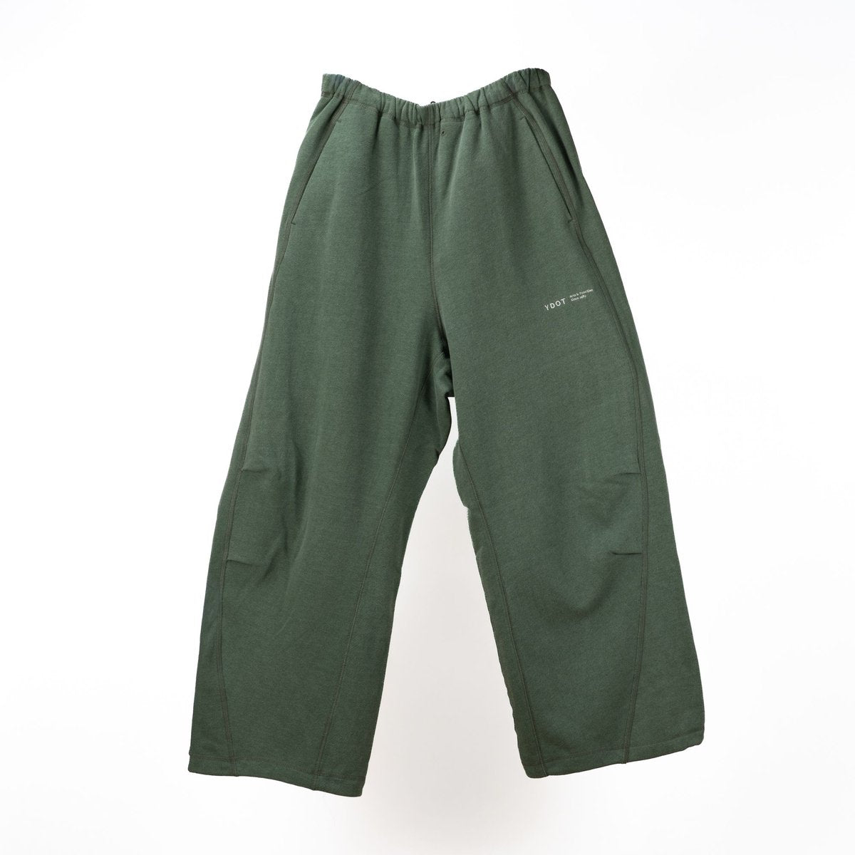 YDOT PIGMENT DYE CIRCLE BUGGY PANTS(HULLE EXCLUSIVE) GREEN