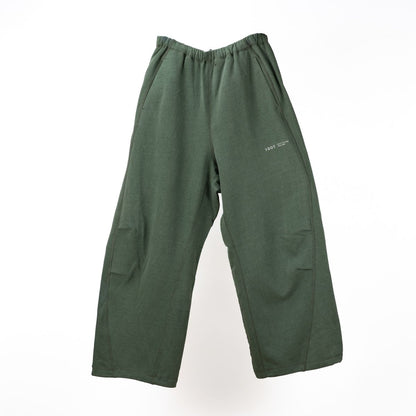 YDOT PIGMENT DYE CIRCLE BUGGY PANTS(HULLE EXCLUSIVE) GREEN