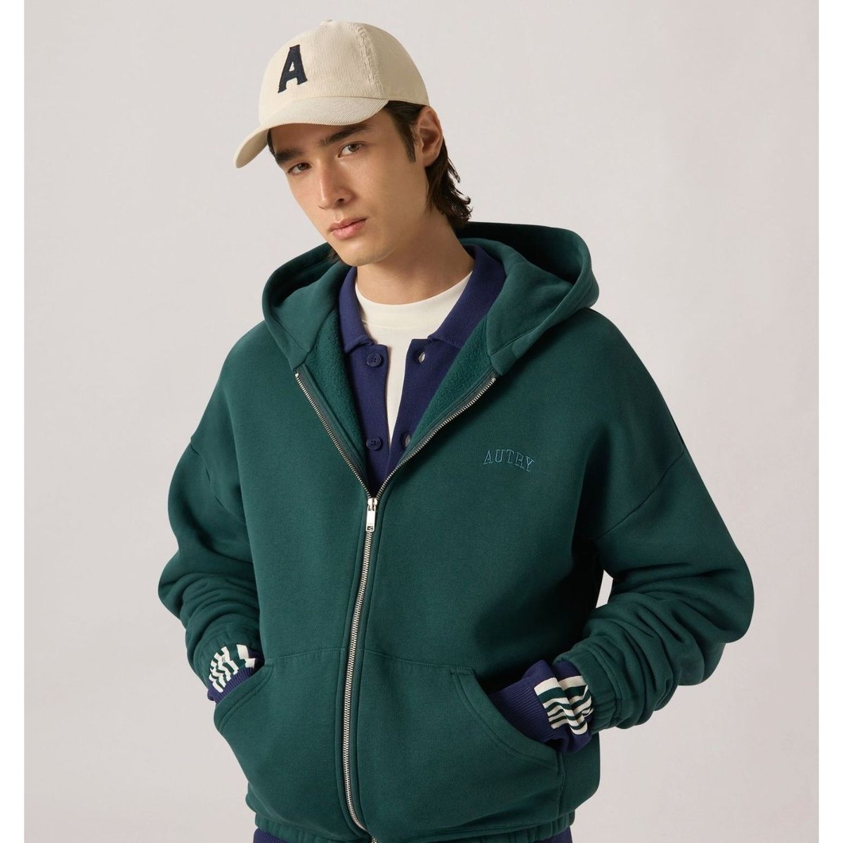 AUTRY HOODIE ZIP TIMBER