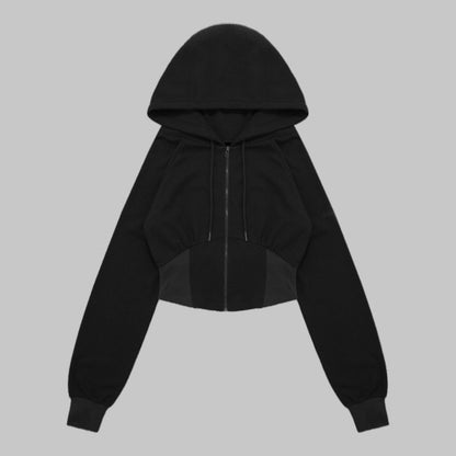 DANP Knit Warm Line Fit Hoodie BLACK