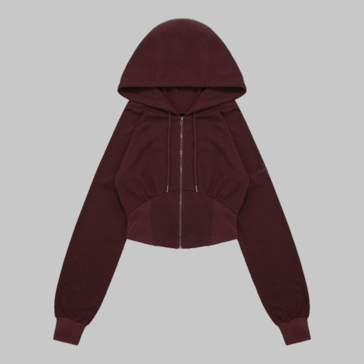 DANP Knit Warm Line Fit Hoodie BURGUNDY