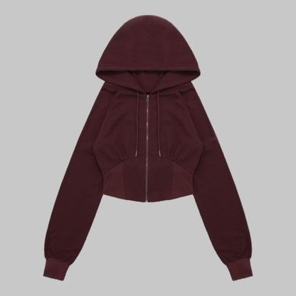 DANP Knit Warm Line Fit Hoodie BURGUNDY