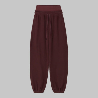DANP KnitWarmLayeredJoggerPant BURGUNDY