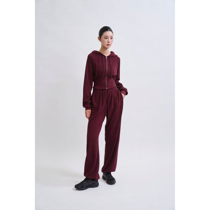 DANP KnitWarmLayeredJoggerPant BURGUNDY