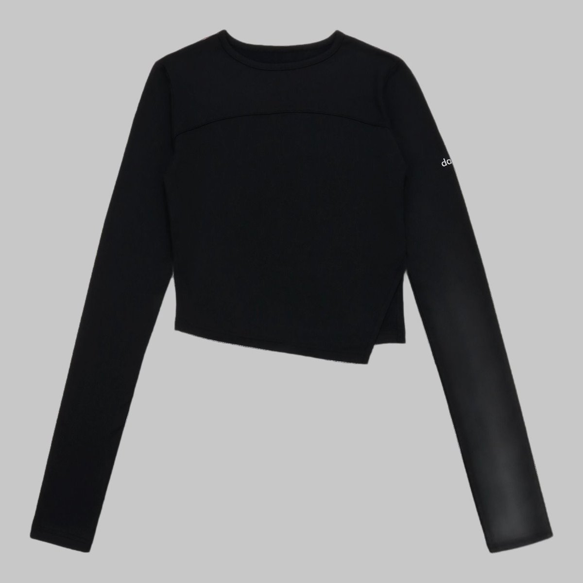 DANP Slit Line Long Sleeve BLACK