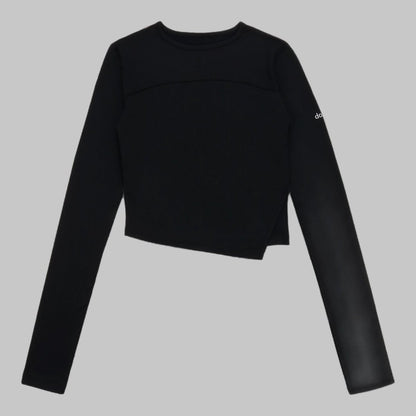 DANP Slit Line Long Sleeve BLACK