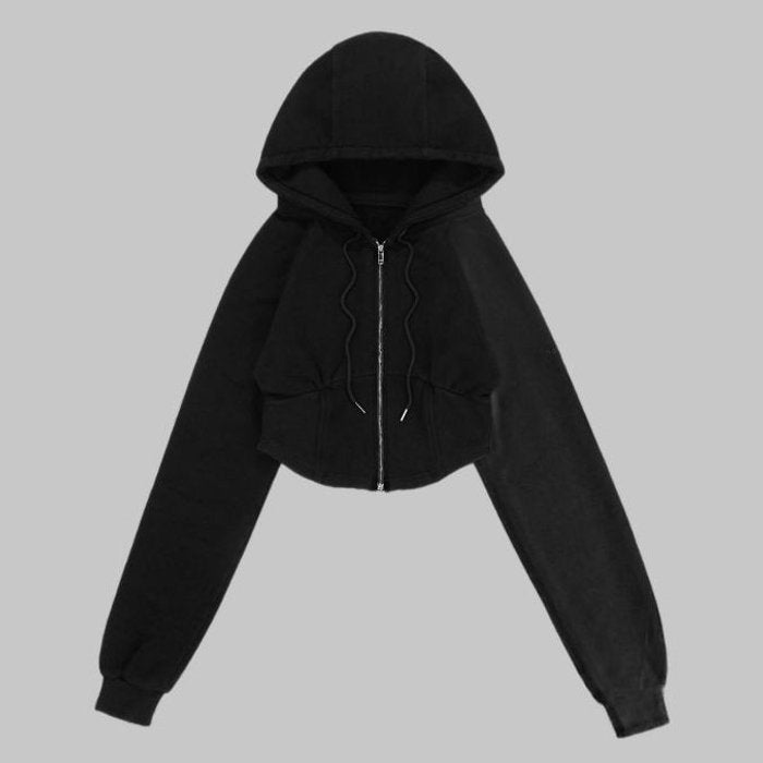 DANP Soft Line Fit Hooded Zip BLACK