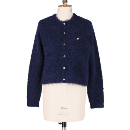GYMPHLEX CREW NECK SHORT CARDIGAN DK.NAVY(CREAM)