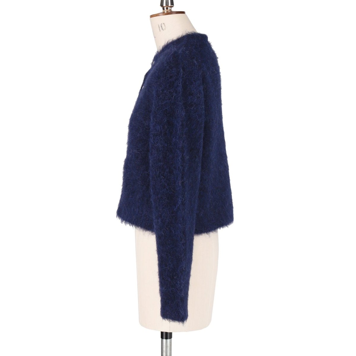 GYMPHLEX CREW NECK SHORT CARDIGAN DK.NAVY(CREAM)