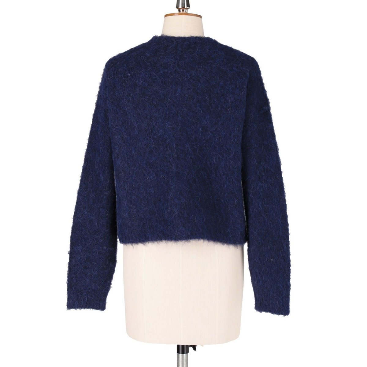 GYMPHLEX CREW NECK SHORT CARDIGAN DK.NAVY(CREAM)