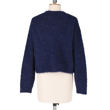 GYMPHLEX CREW NECK SHORT CARDIGAN DK.NAVY(CREAM)