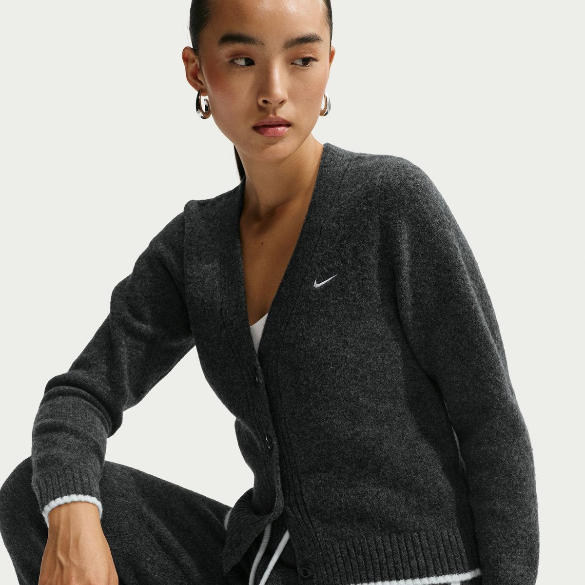 NIKE ナイキ AS W NSW SWT KT ESSTL CARD BLACK HEATHER/WHITE/