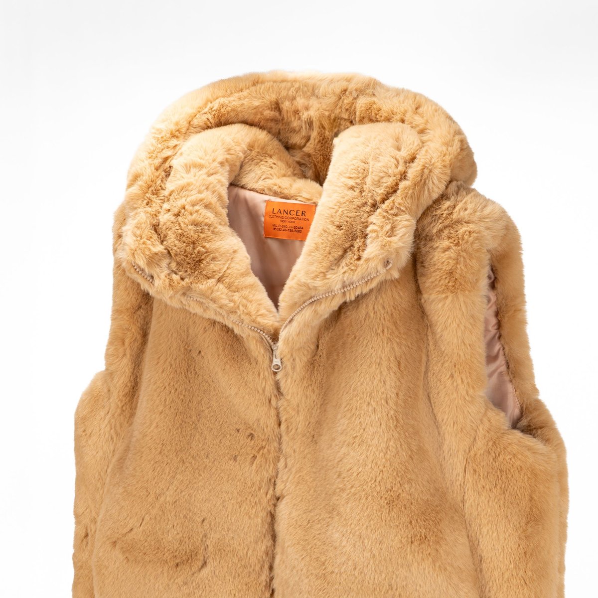 LANCER CLOTHING HOODED VEST 18) BEIGE
