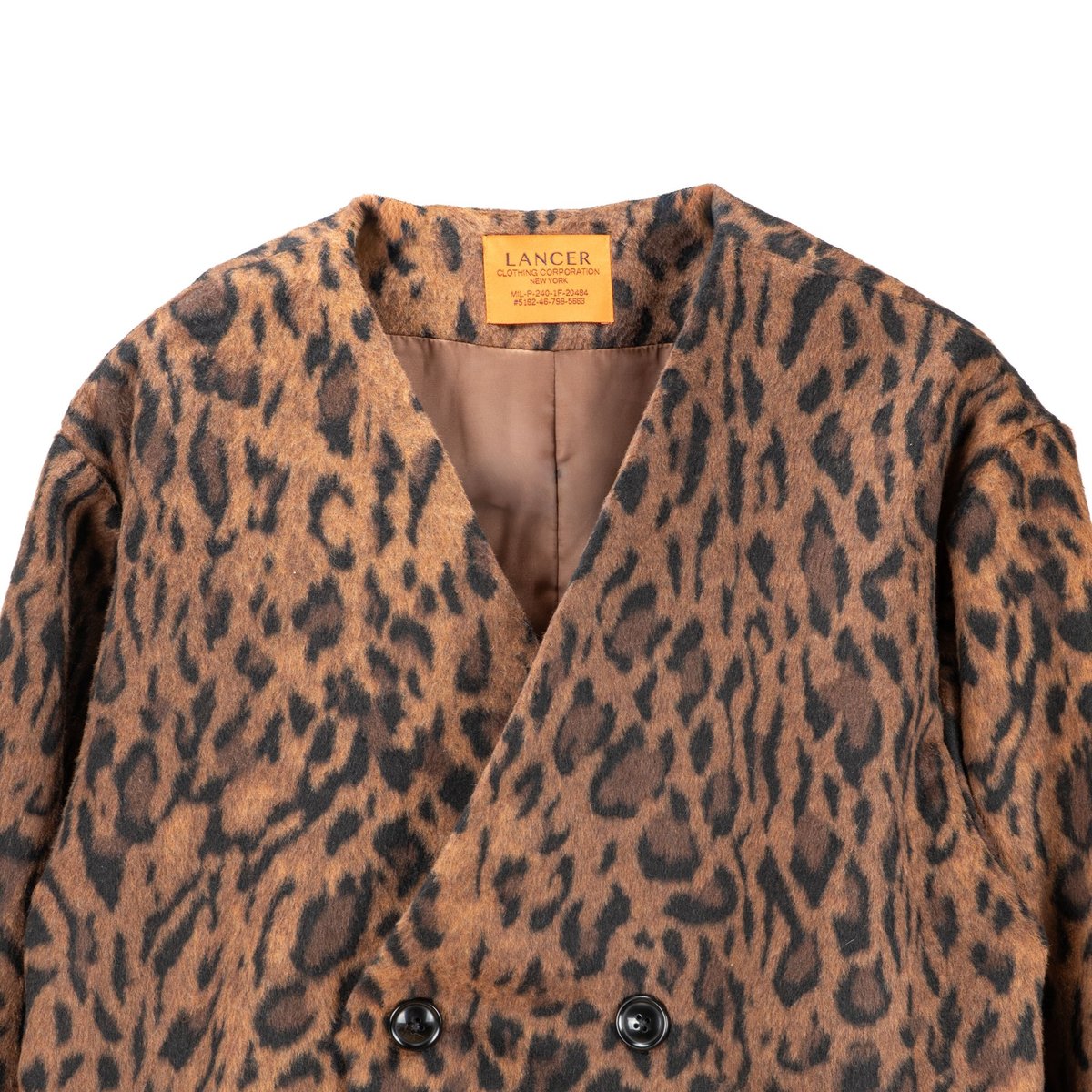 LANCER CLOTHING NO COLLOR JACKET LEOPARD