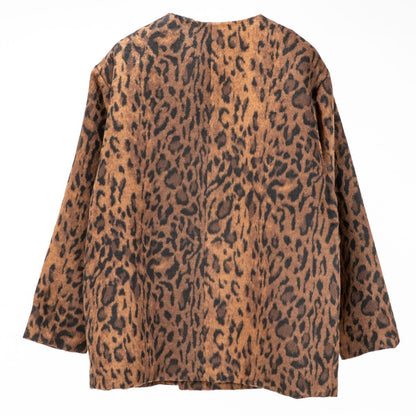 LANCER CLOTHING NO COLLOR JACKET LEOPARD